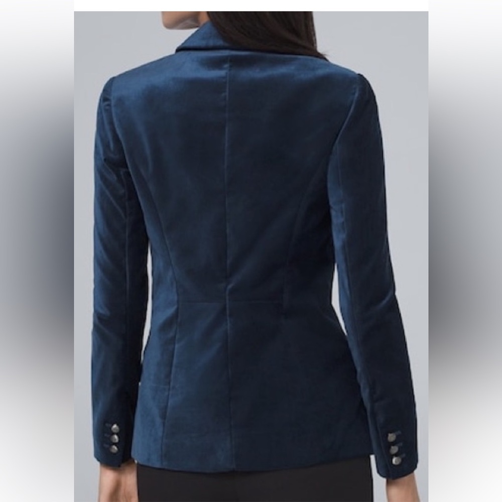 White House Black Market Navy Velvet Blazer - Picture 12 of 13